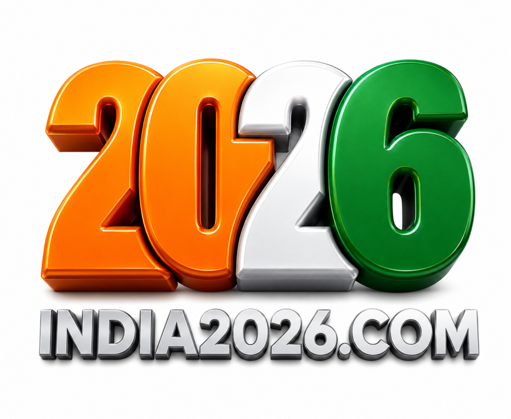 INDIA2026 Game official logo with modern 3D design for online gaming platform